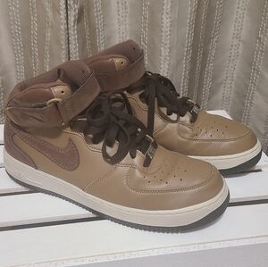NIKE Air Force 1 Mid '07 Baroque Brown Sneakers Athletic Shoes - Size 11